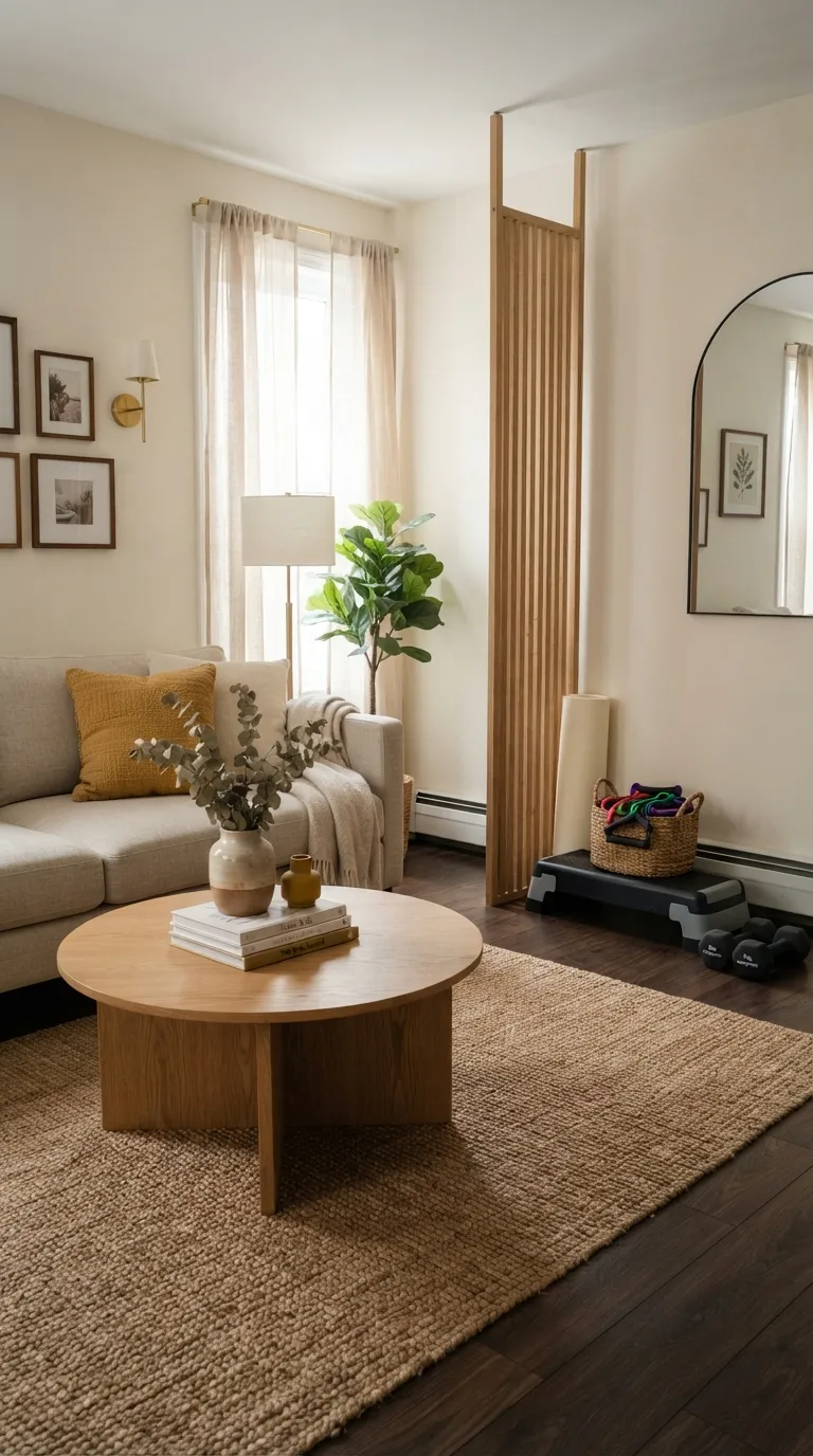 modern home gym ideas on a budget Make a Living Room Gym Zone