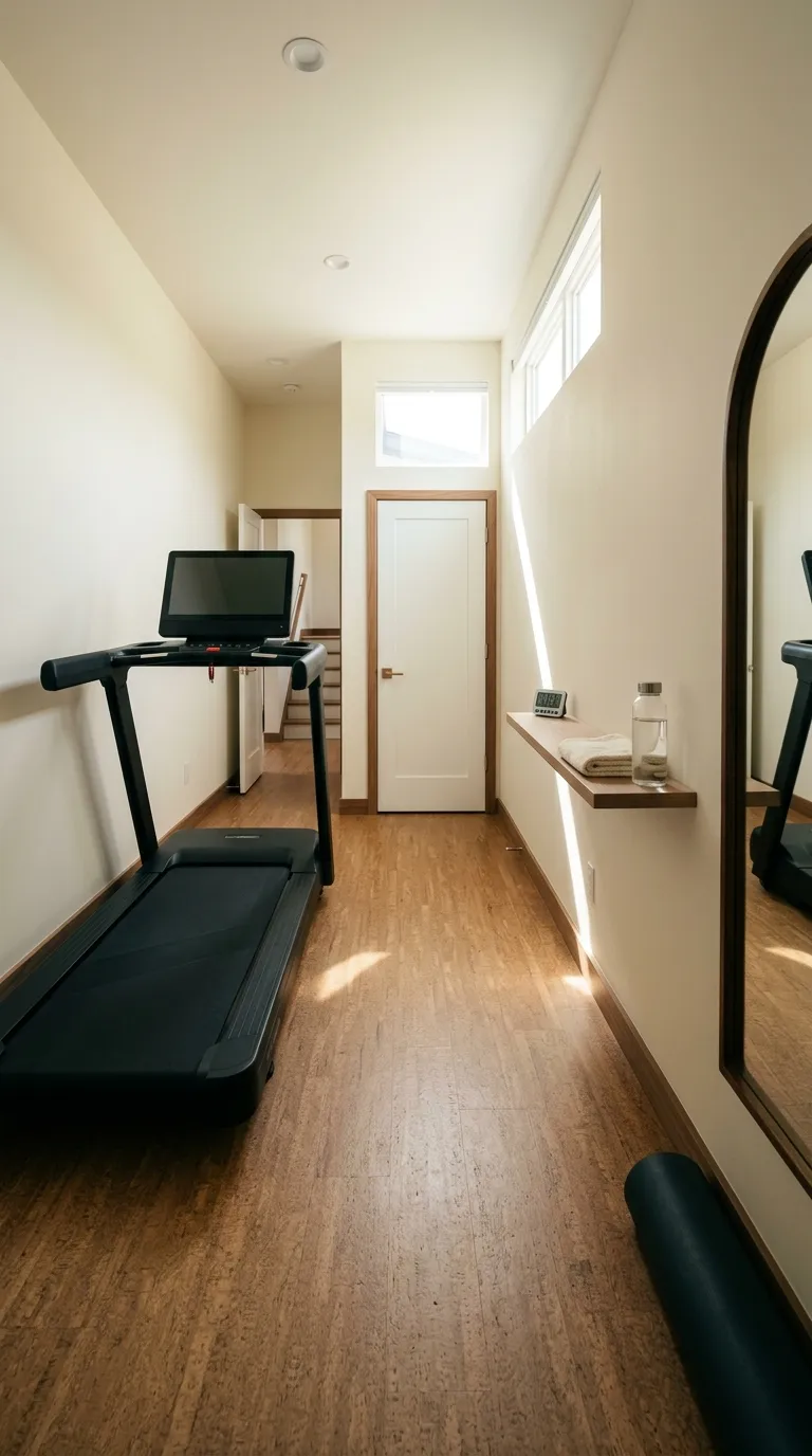 modern home gym ideas with a minimalist aesthetic Slim Home Cardio Room