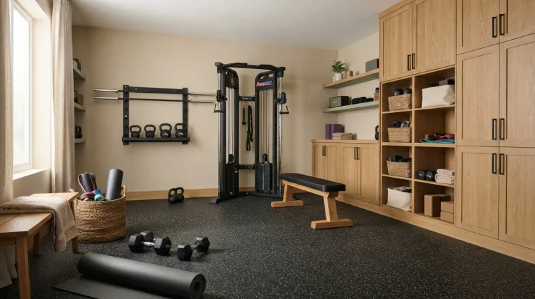 modern home gym ideas with storage