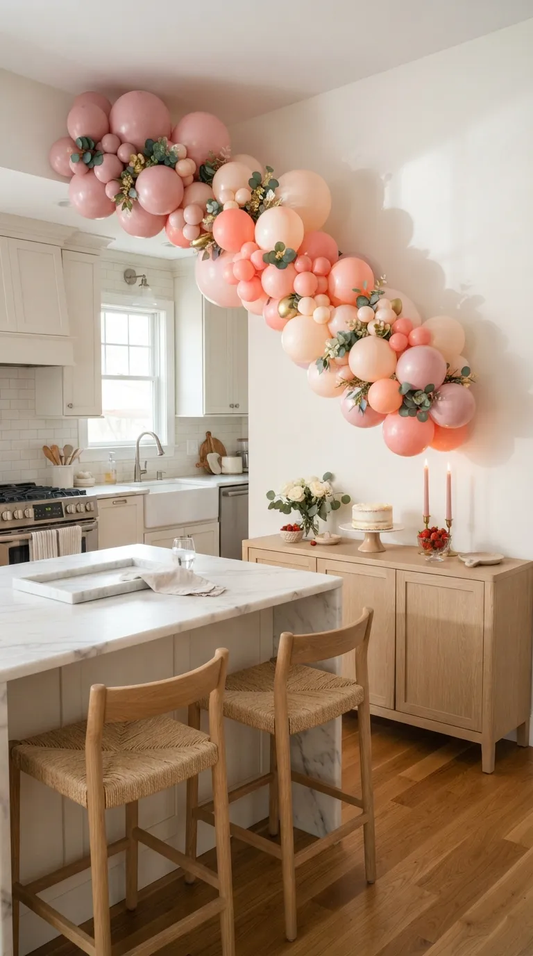 Pink Backdrop Decorations Pink Balloon Garland