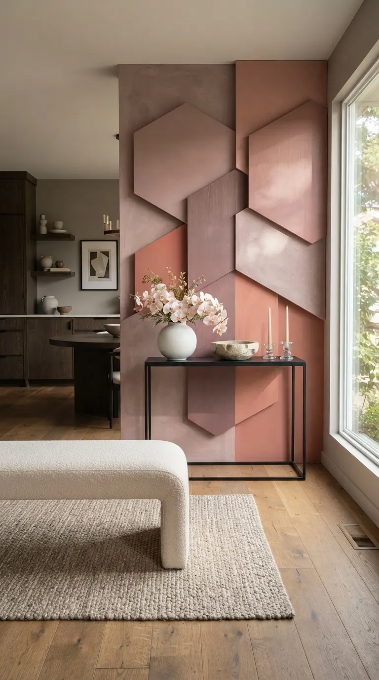 Pink Backdrop Decorations Pink Geometric Panel Backdrop