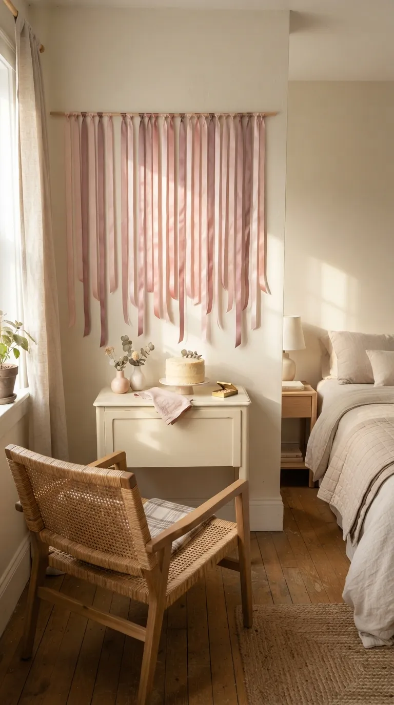 Pink Backdrop Decorations Pink Ribbon Backdrop