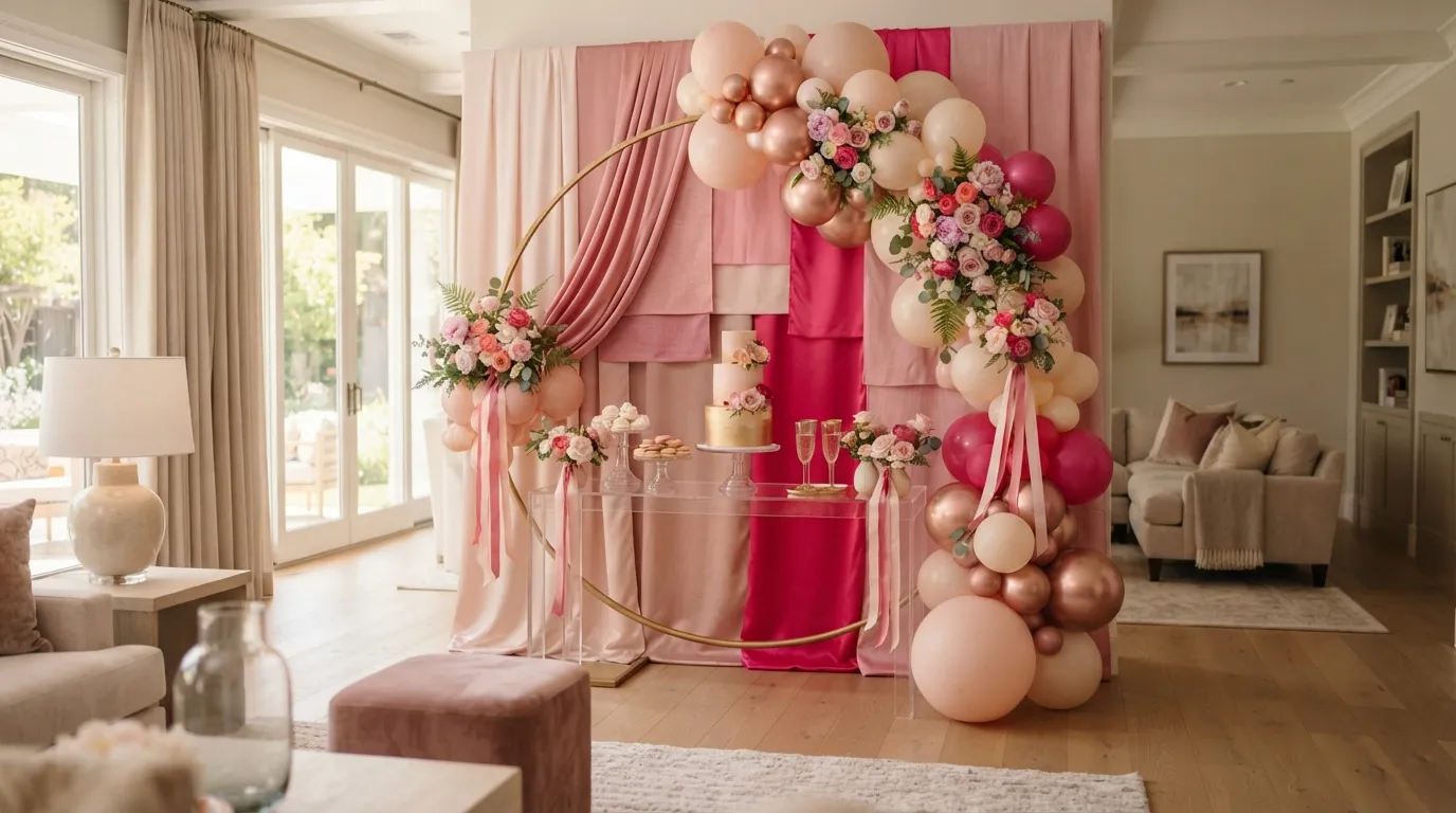 Pink Backdrop Decorations