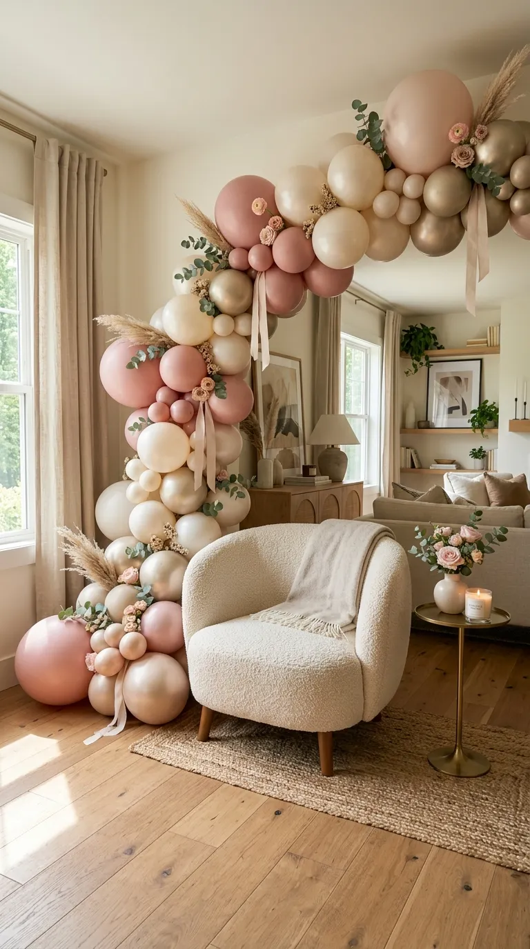 Pink Birthday Party Decorations Adult Blush Balloon Arch