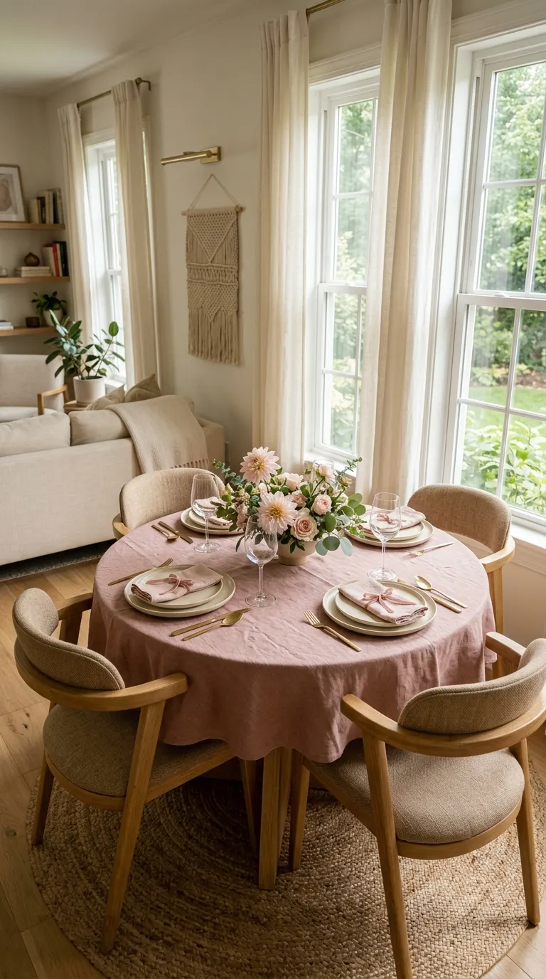 Pink Birthday Party Decorations Adult Dusty Rose Dining Nook