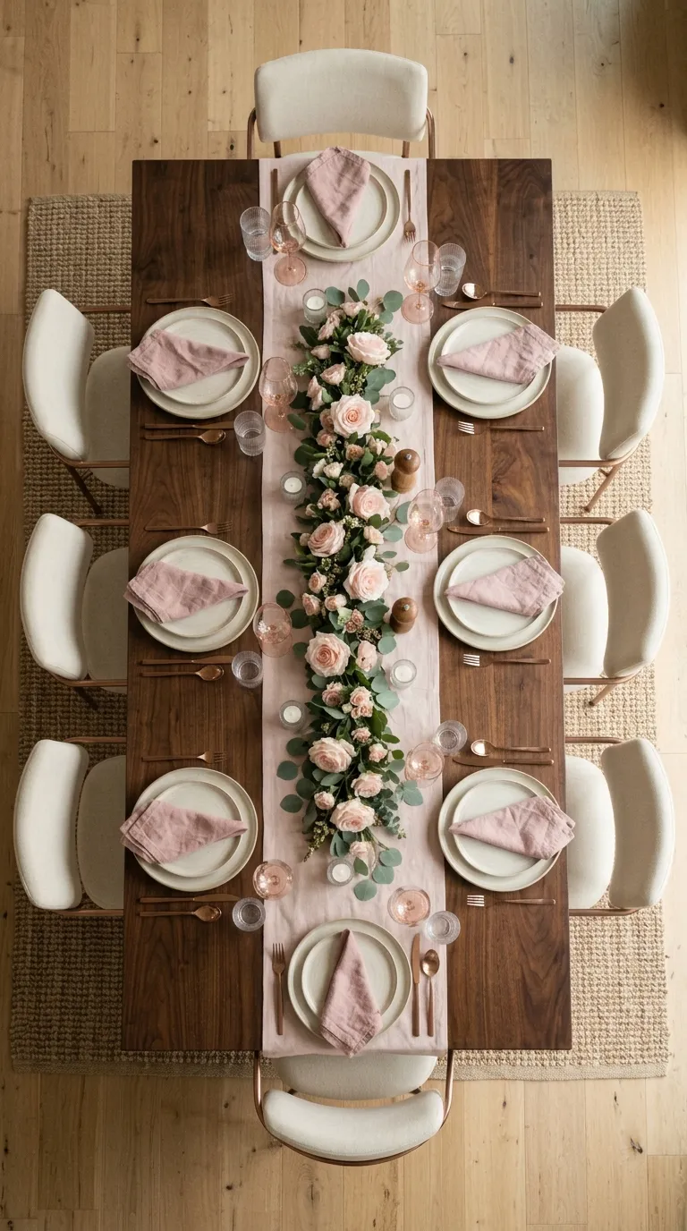 Pink Birthday Party Decorations Adult Rose Gold Table Setting