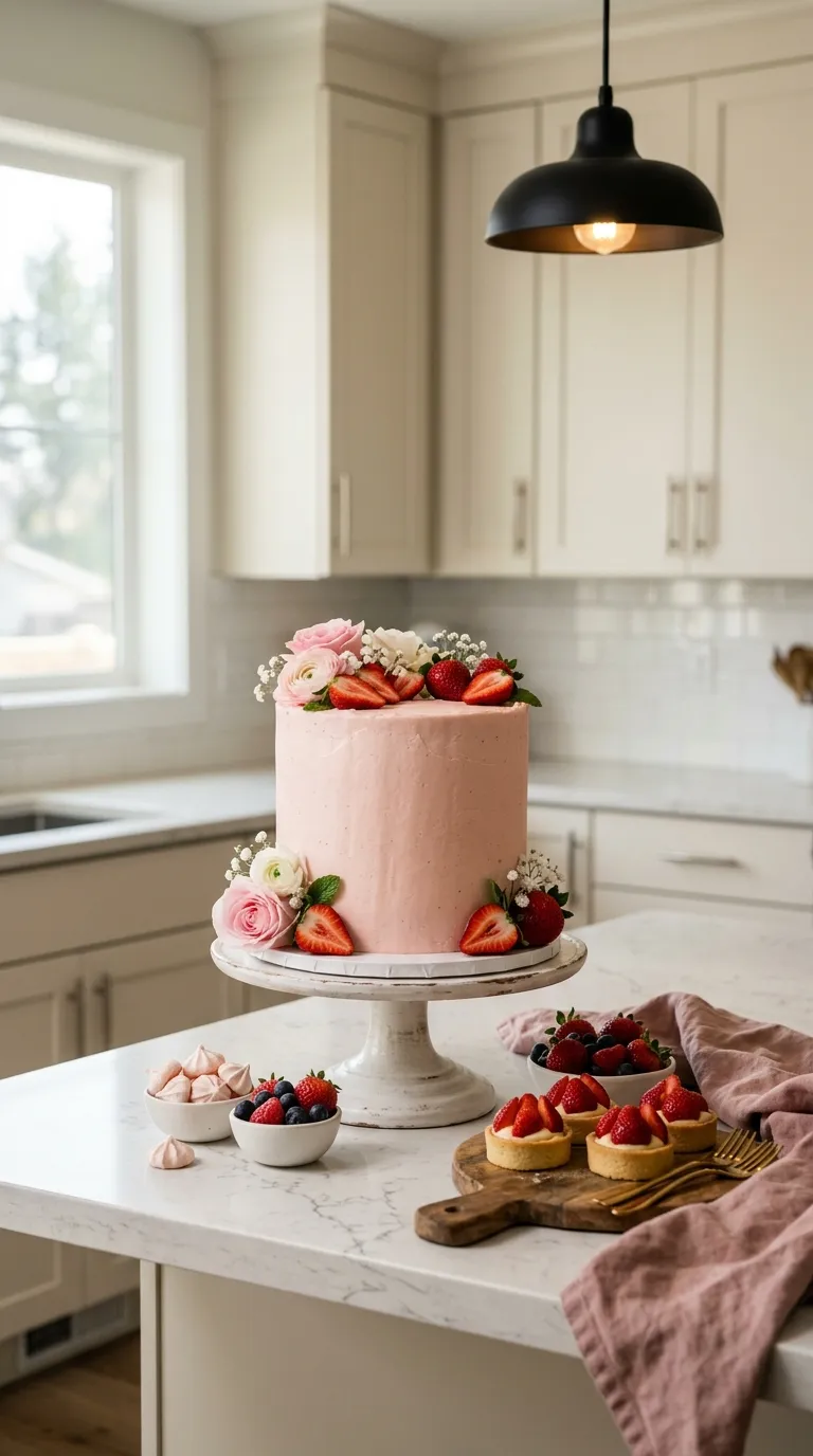 Pink Birthday Party Pink Cake Display