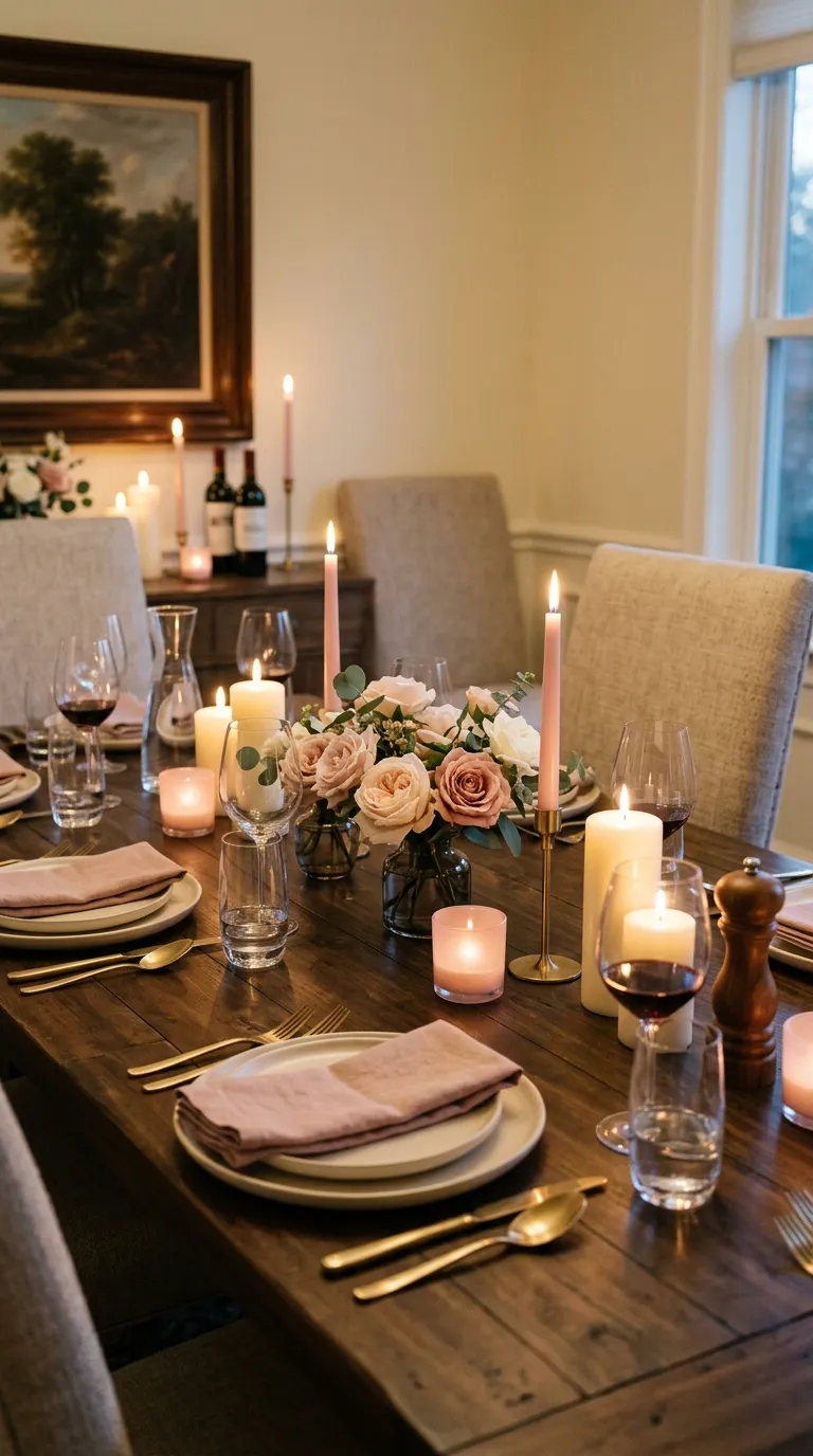 Pink Birthday Party Pink Candlelit Dinner