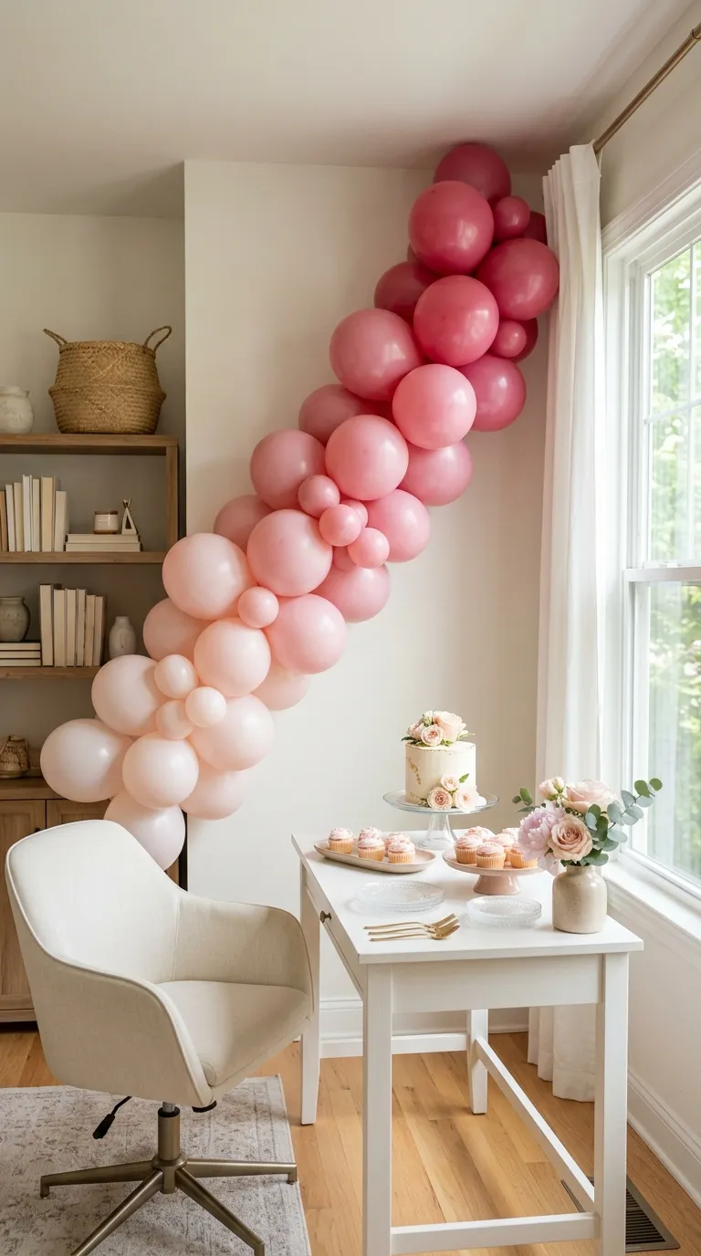 Pink Birthday Party Pink Ombre Balloons