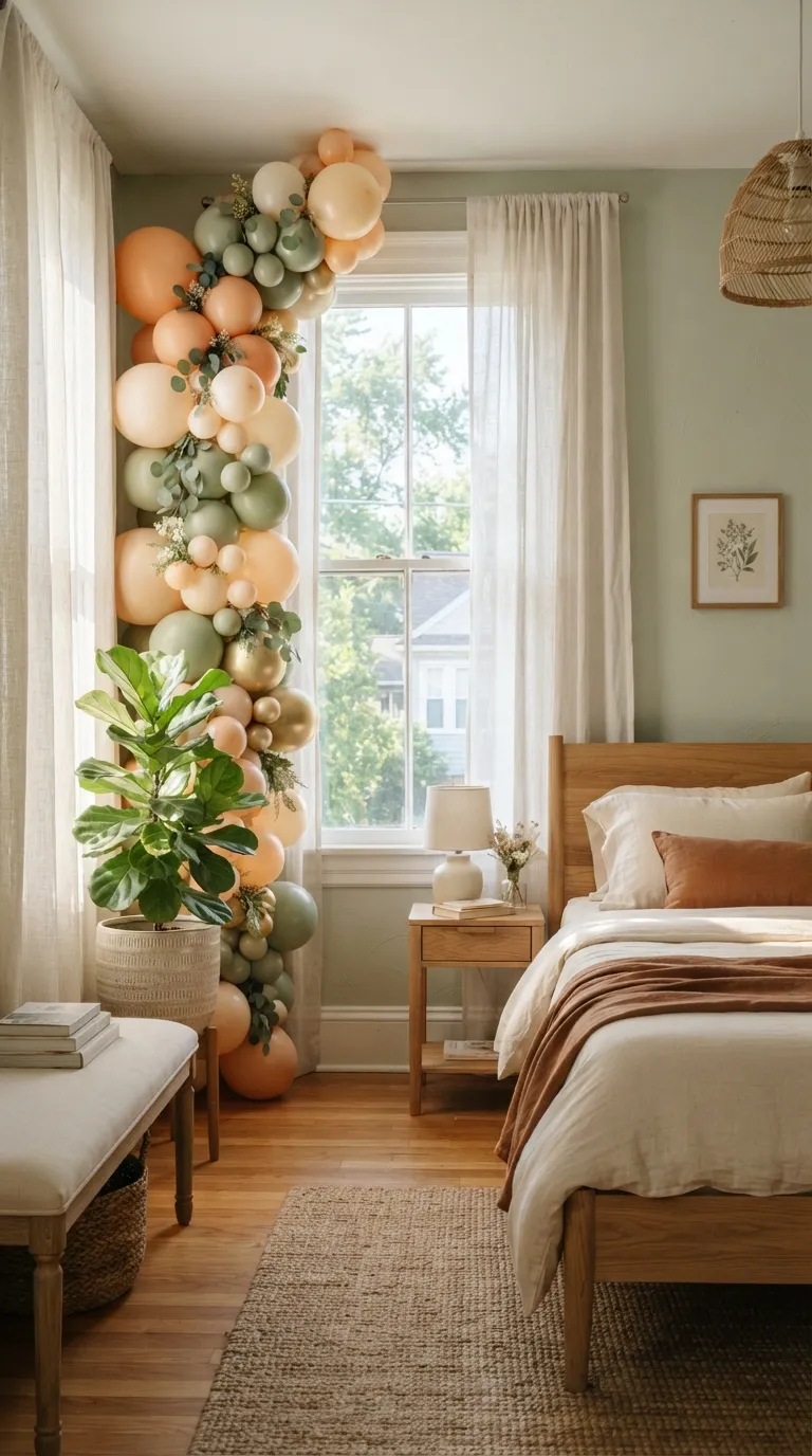 room birthday decoration Birthday Balloon Window Display