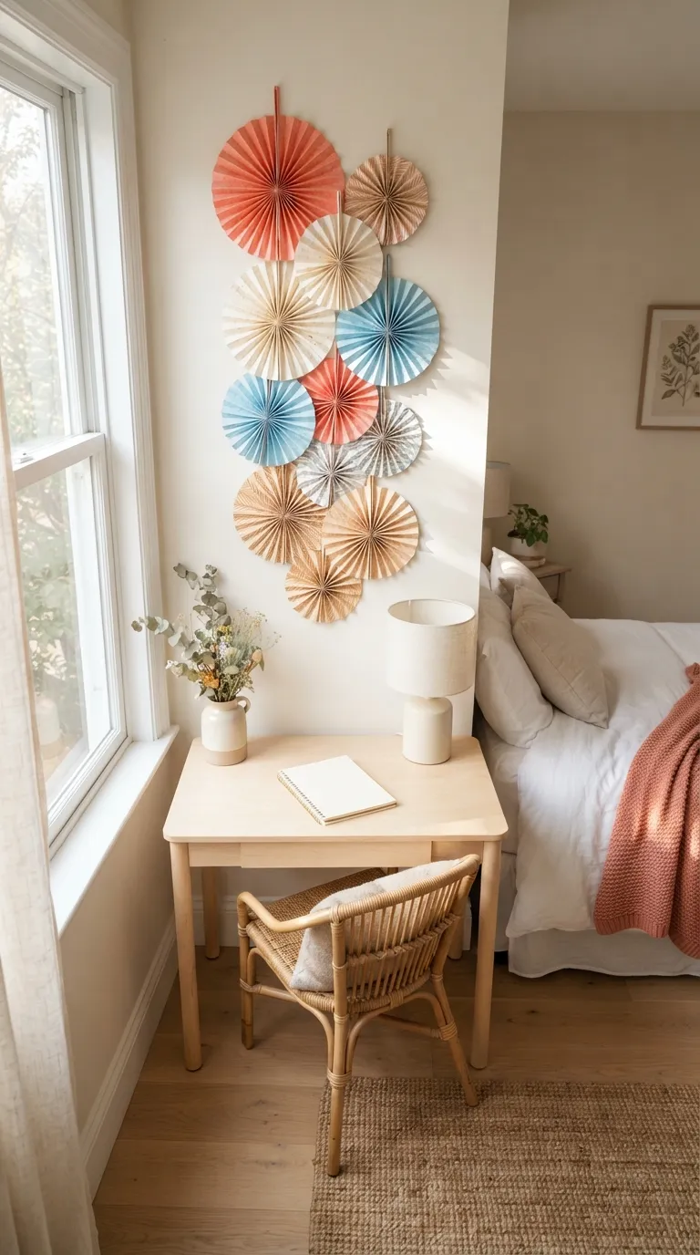 room birthday decoration Hanging Paper Fans