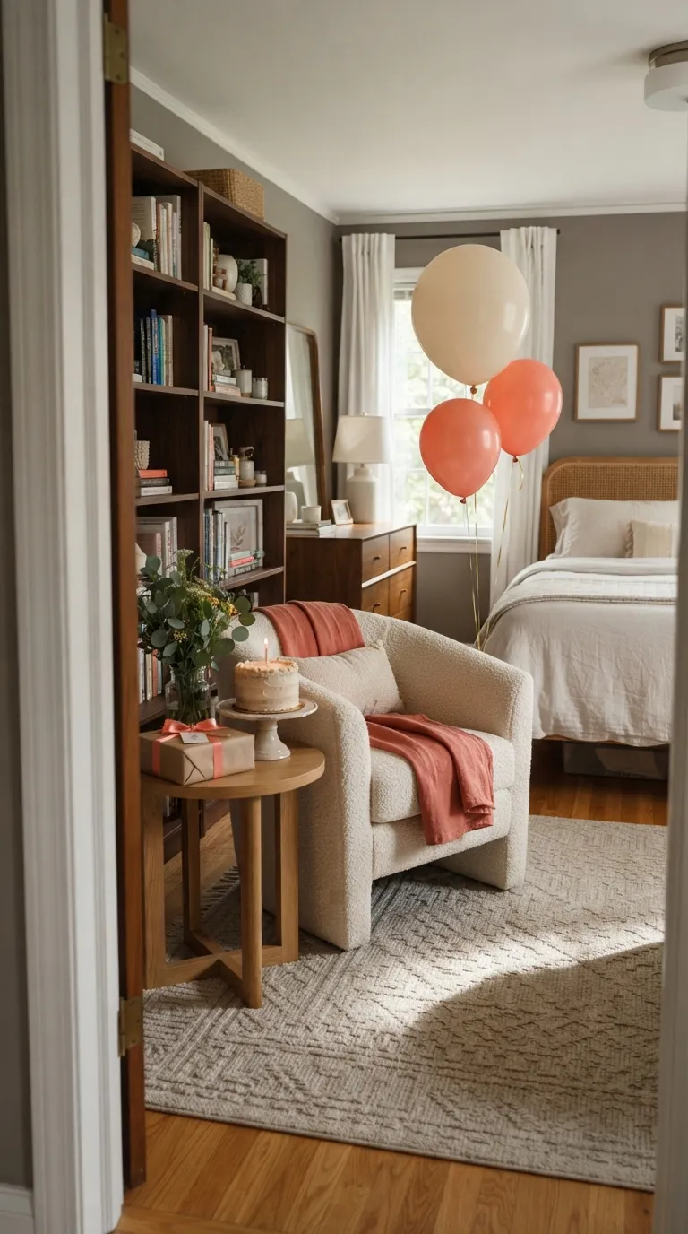 room birthday decoration Simple Birthday Chair Nook