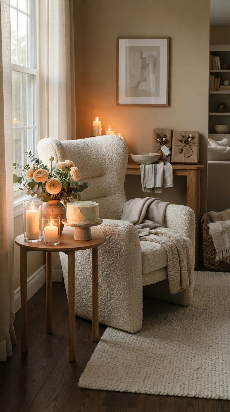 room decor birthday Candlelit Birthday Nook