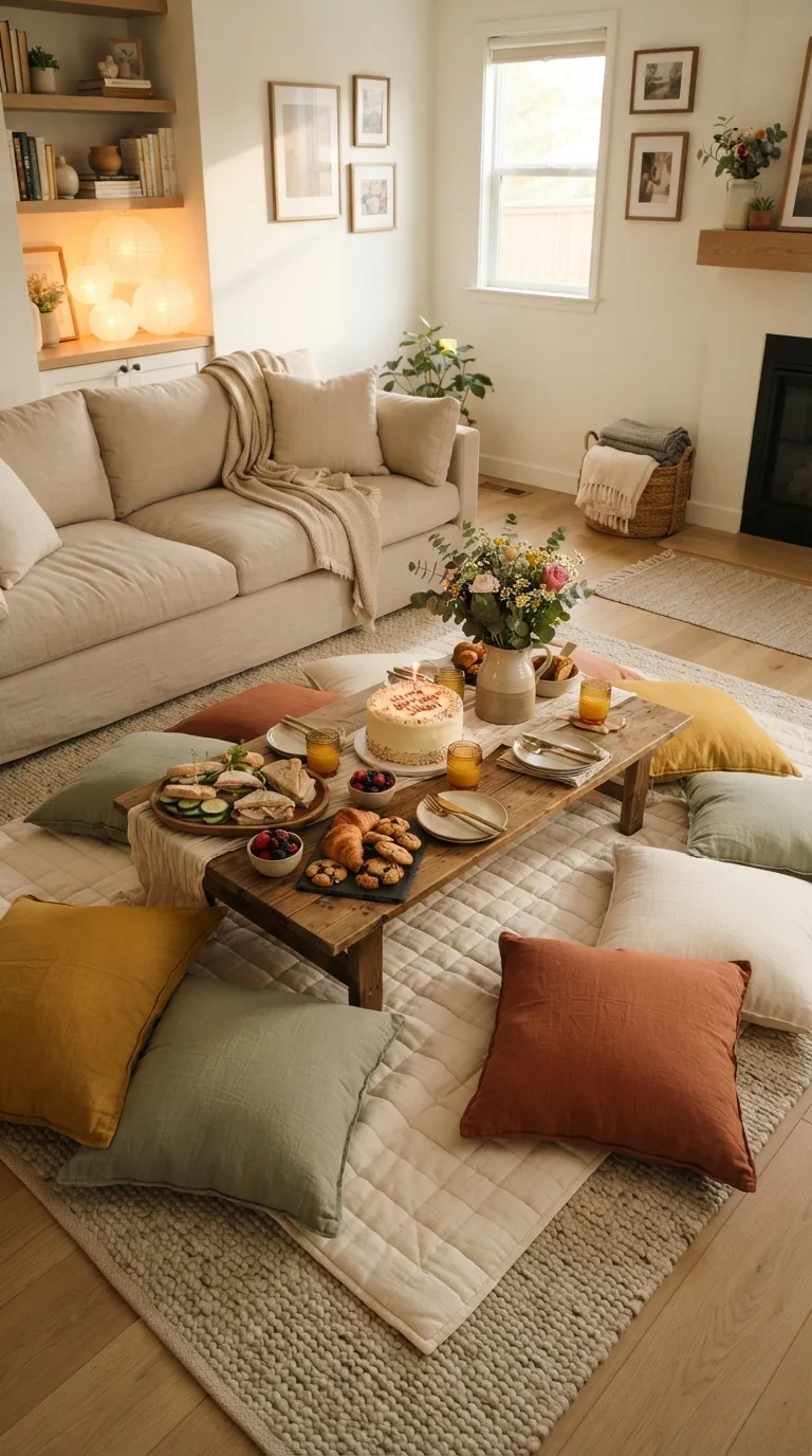 room decor birthday Cozy Floor Picnic