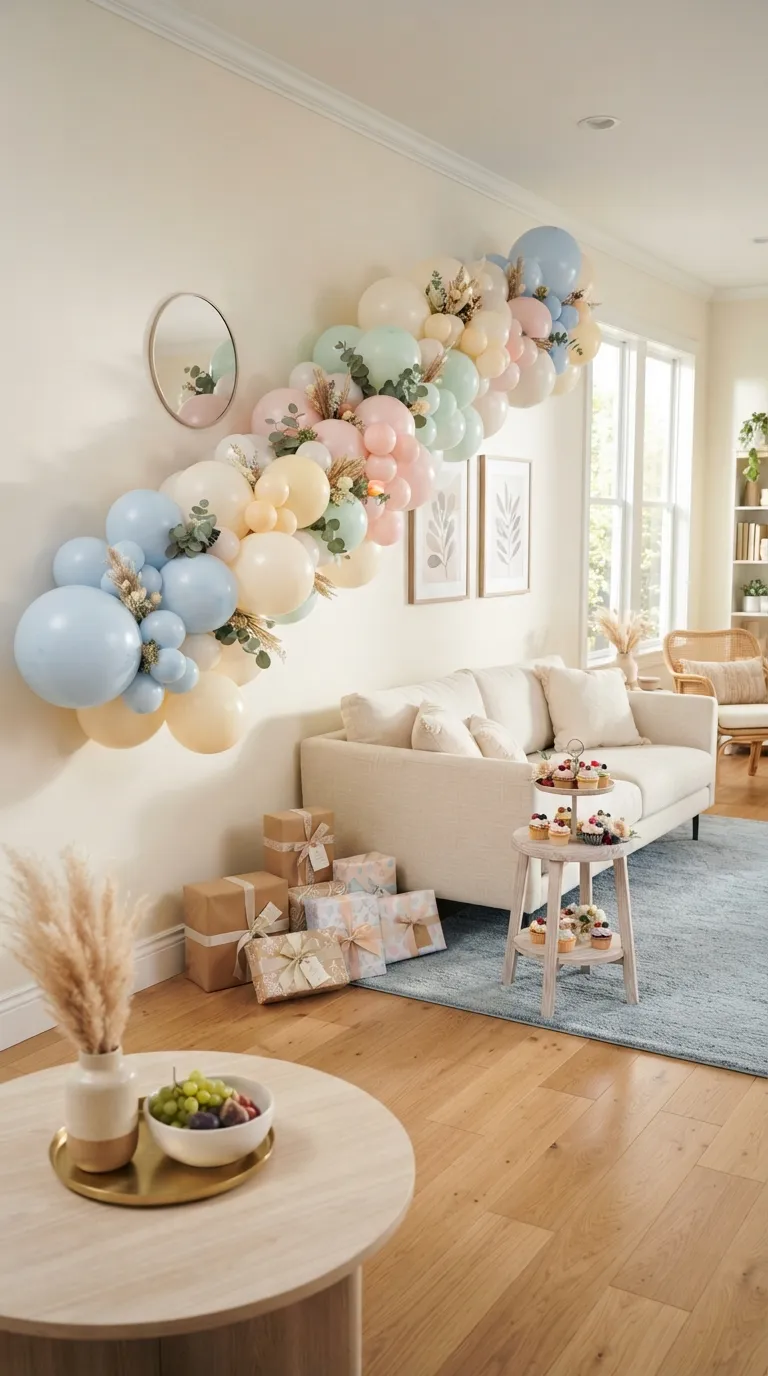 room decor birthday Pastel Balloon Garland
