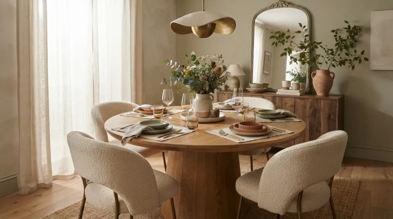 round table dining room decor