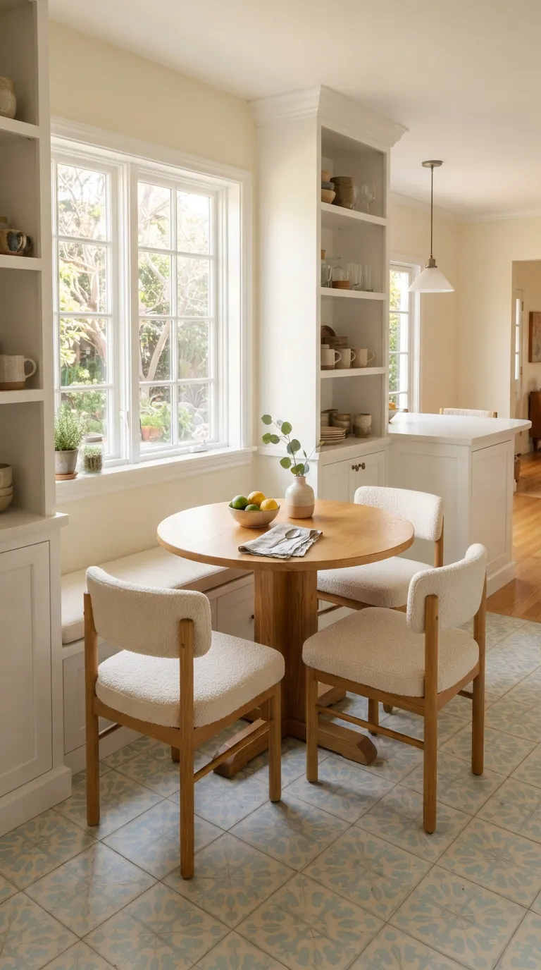 round table dining room decor ideas Compact Breakfast Nook