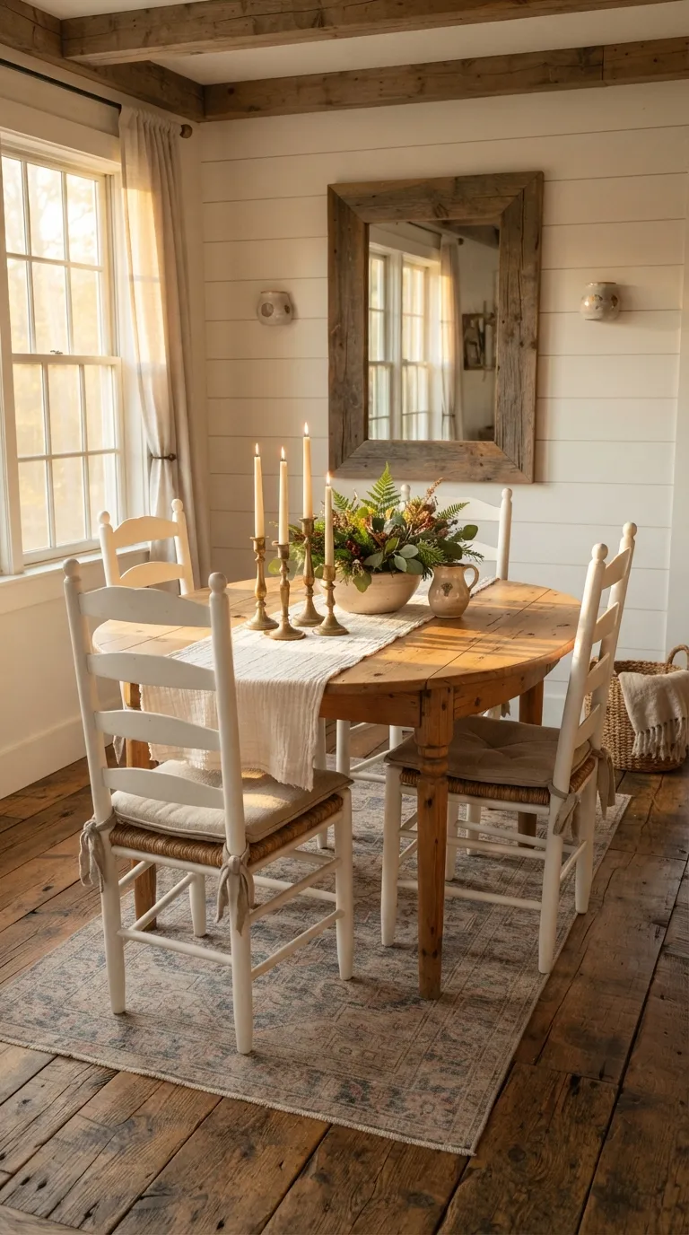 round table dining room decor ideas Farmhouse Candle Setting