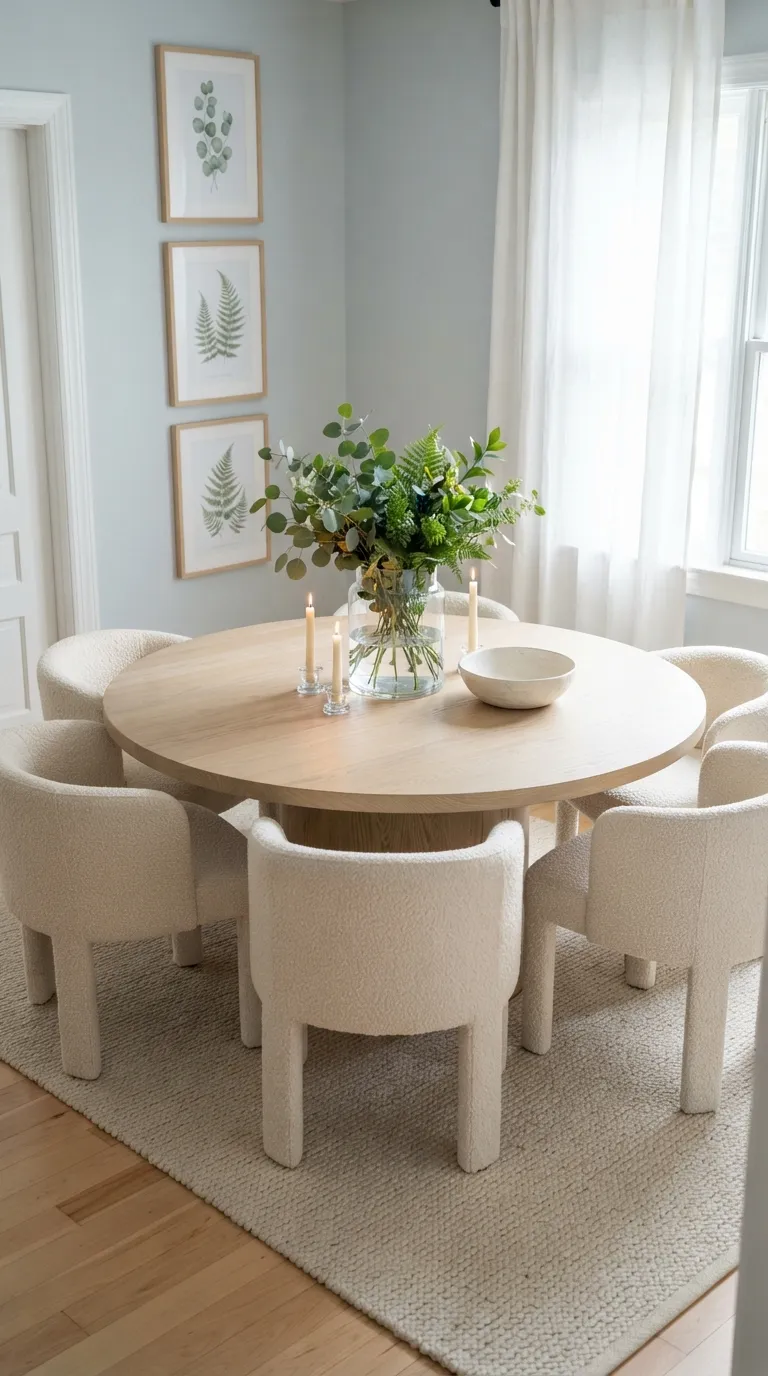 round table dining room decor ideas Glass Centerpiece
