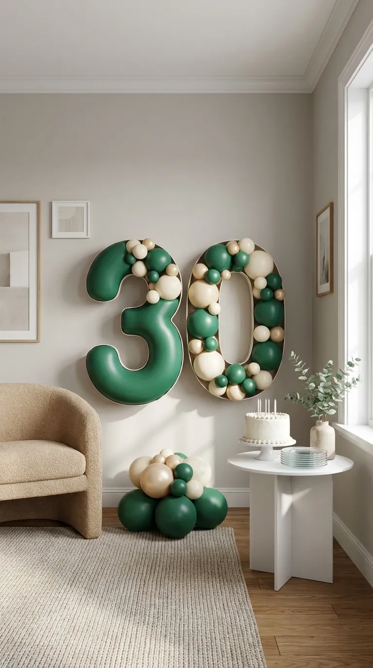 simple birthday backdrop ideas for home Make a Balloon Number Backdrop