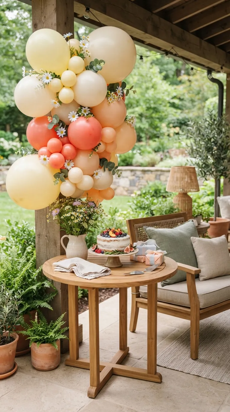 simple birthday decor ideas for girls Make a Sweet Floral Balloon Cluster