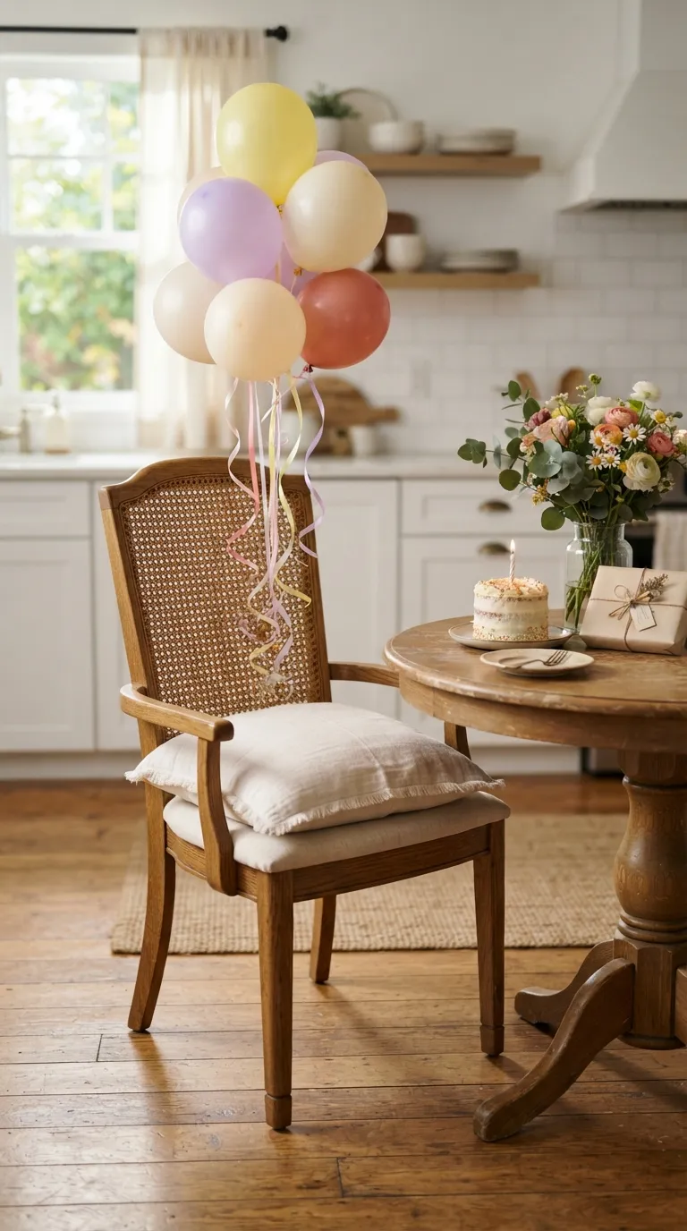 simple birthday decor ideas with balloons Decorate a Birthday Chair With Balloons
