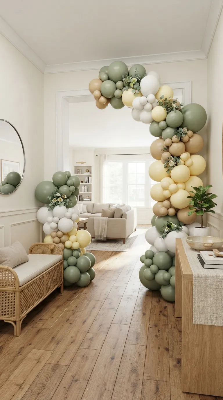 simple birthday decor ideas with balloons Frame the Birthday Entrance With Balloons