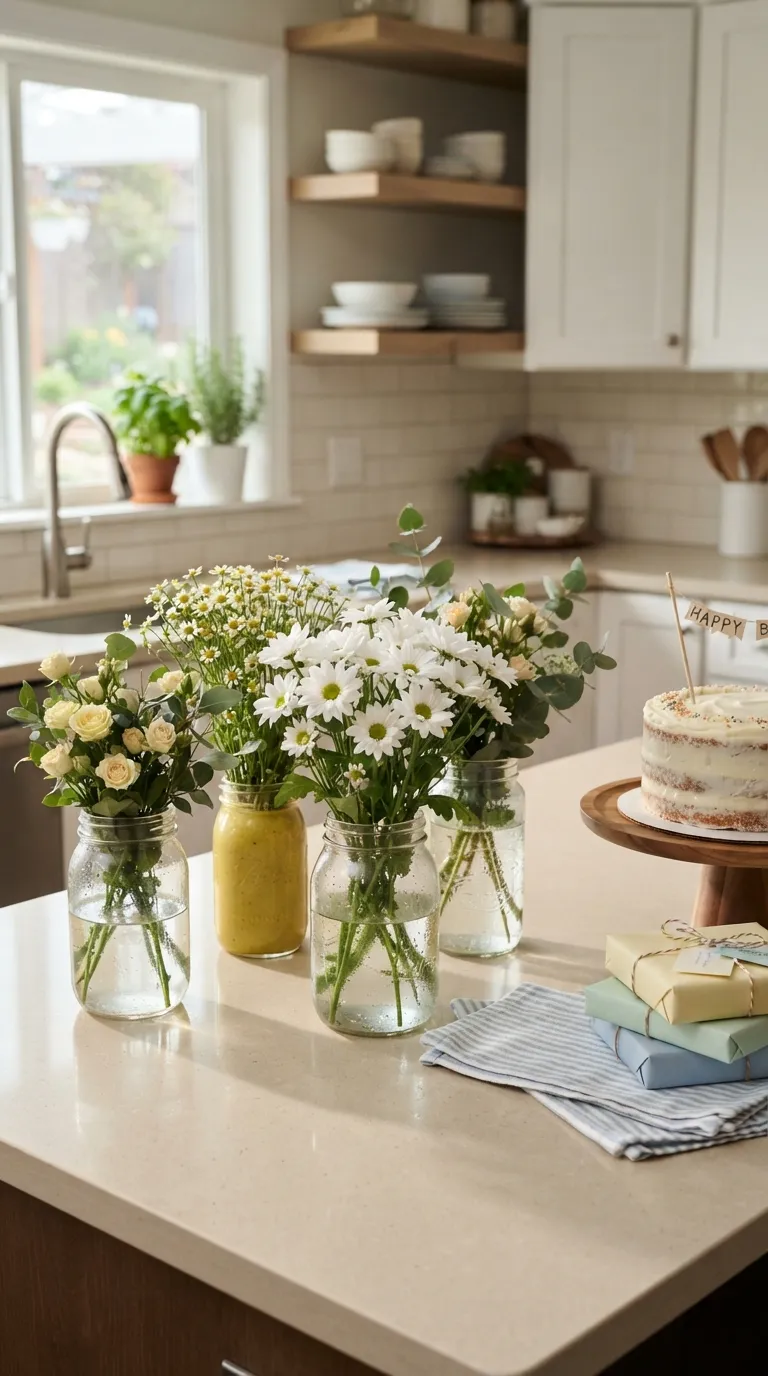 simple birthday decoration ideas on a budget Decorate With Grocery Store Flowers