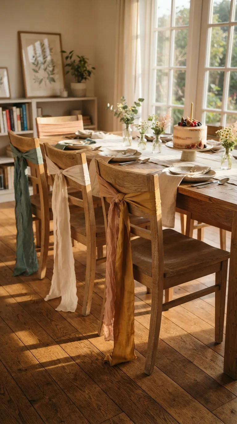 simple birthday decoration ideas on a budget Dress Up the Dining Chairs