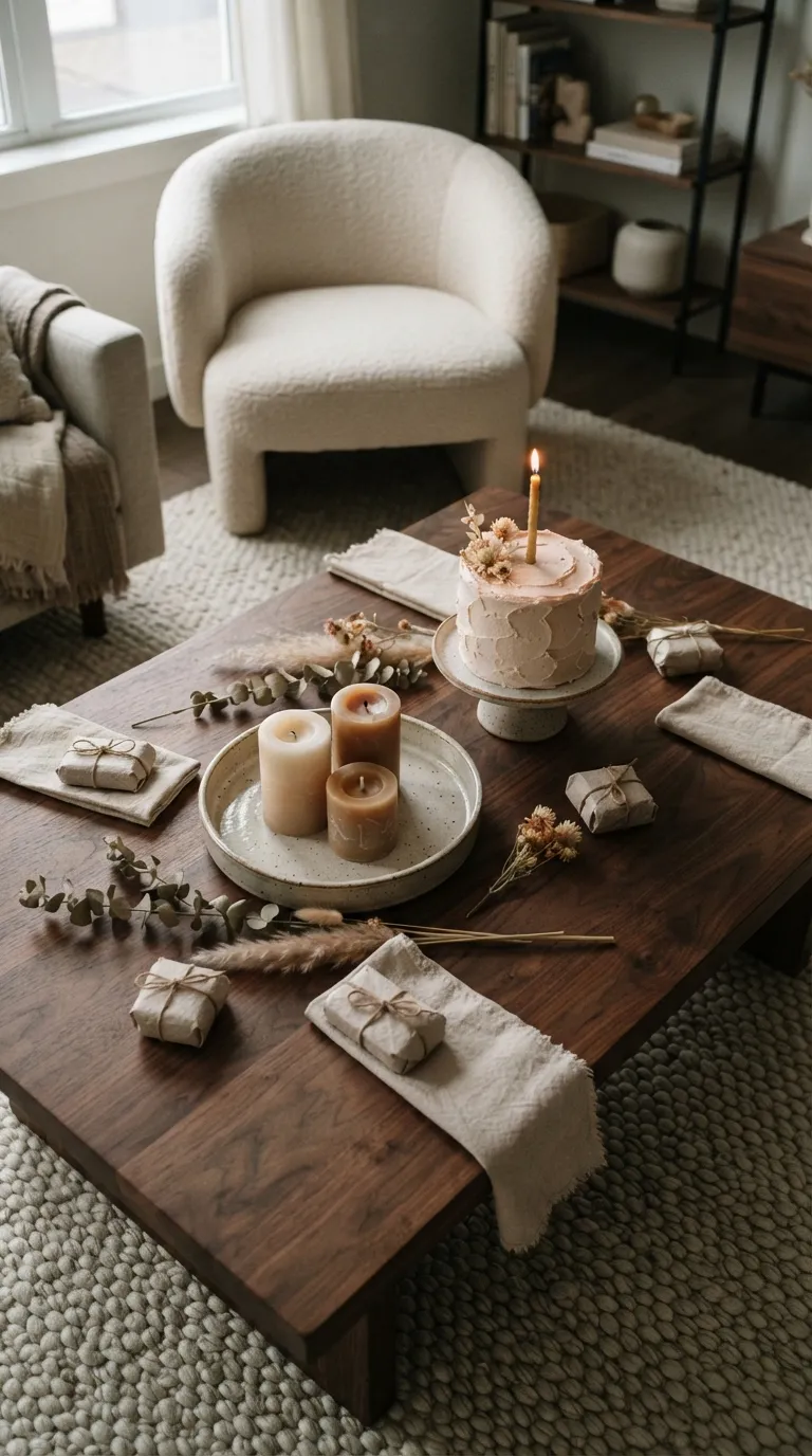 simple birthday decoration ideas on a budget Style the Coffee Table With Candles