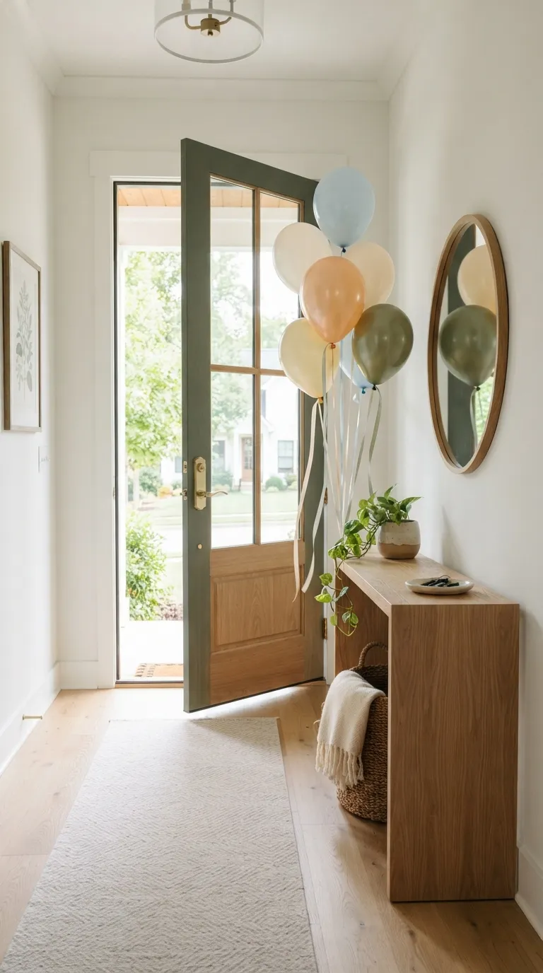 simple birthday decoration ideas on a budget Use Balloons Around the Entryway