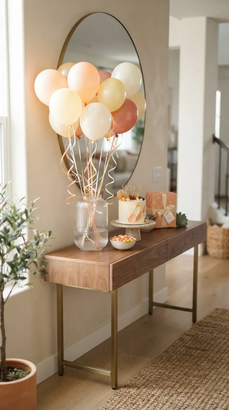 simple birthday decorations Balloon Bouquet Vase