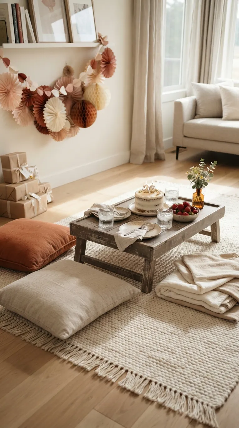 simple birthday decorations Cozy Floor Picnic