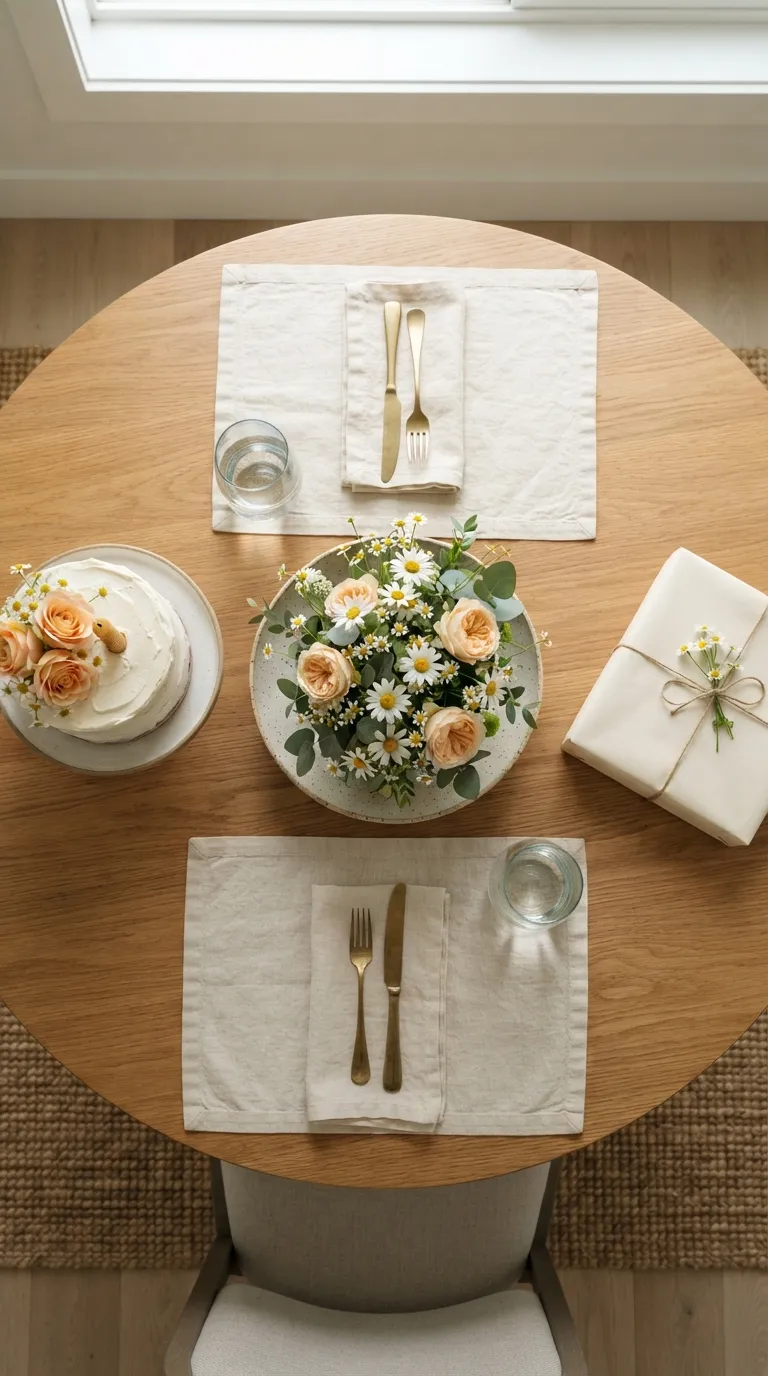 simple birthday decorations Fresh Flower Centerpiece