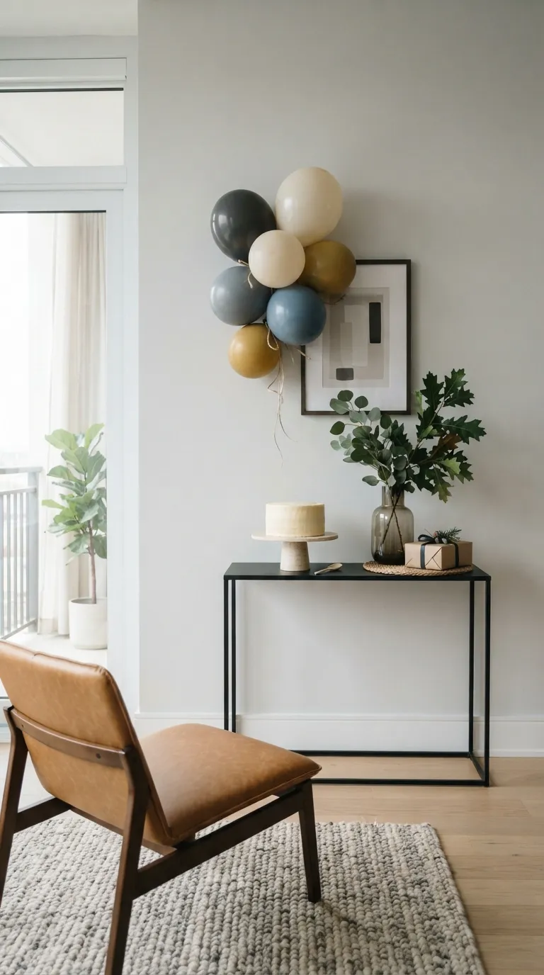simple birthday decorations Minimal Balloon Wall
