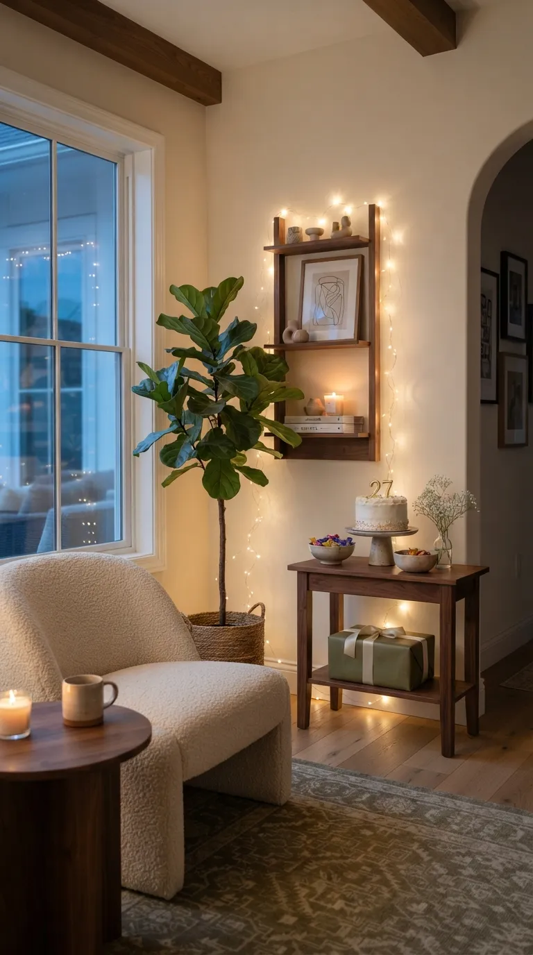 simple birthday decorations String Light Corner