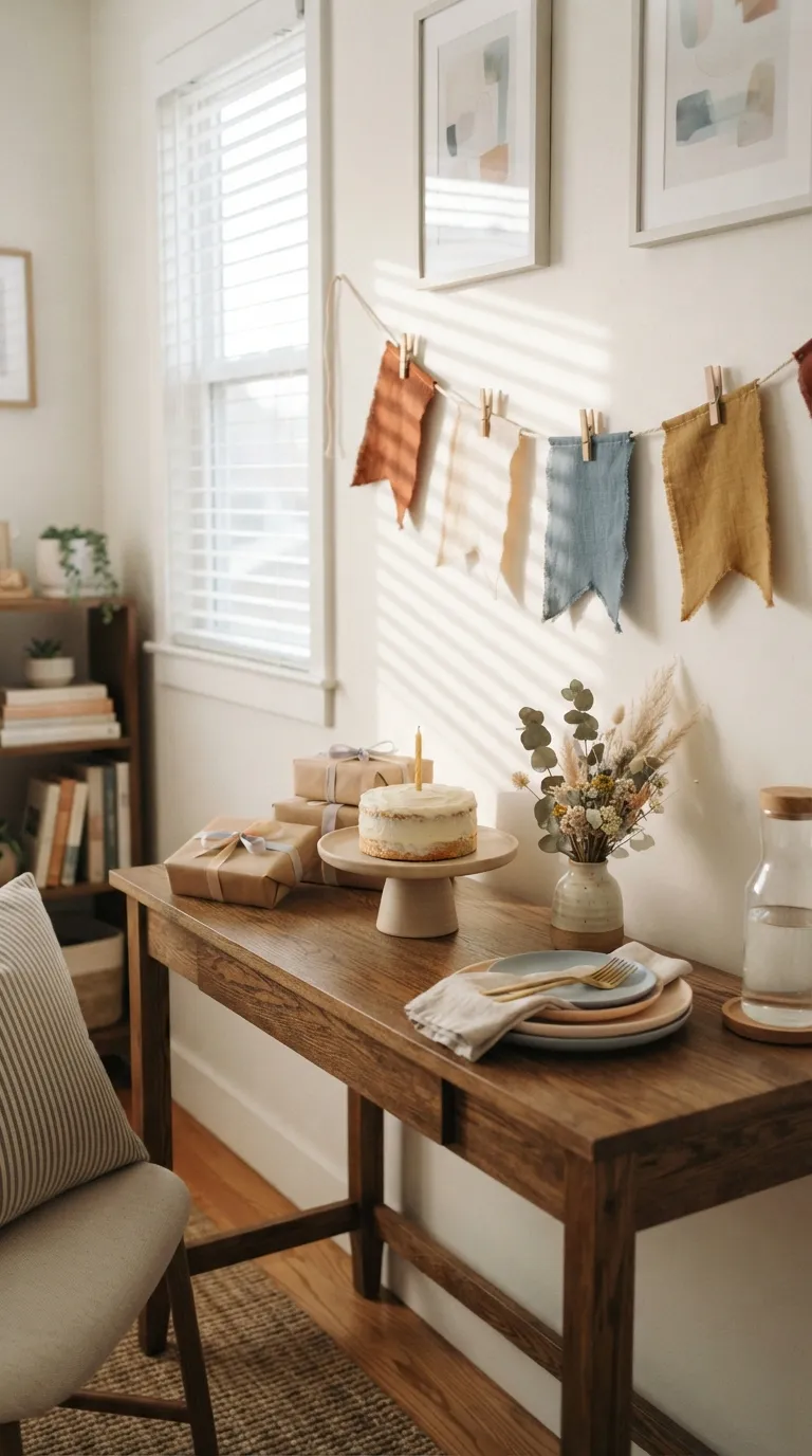 simple birthday party decor ideas at home Add a Handmade Birthday Banner
