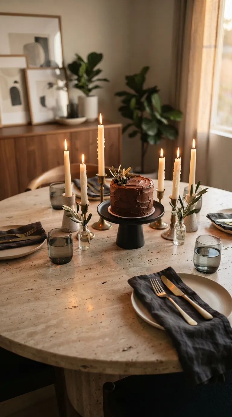 simple birthday party decor ideas at home Create a Candlelit Birthday Table