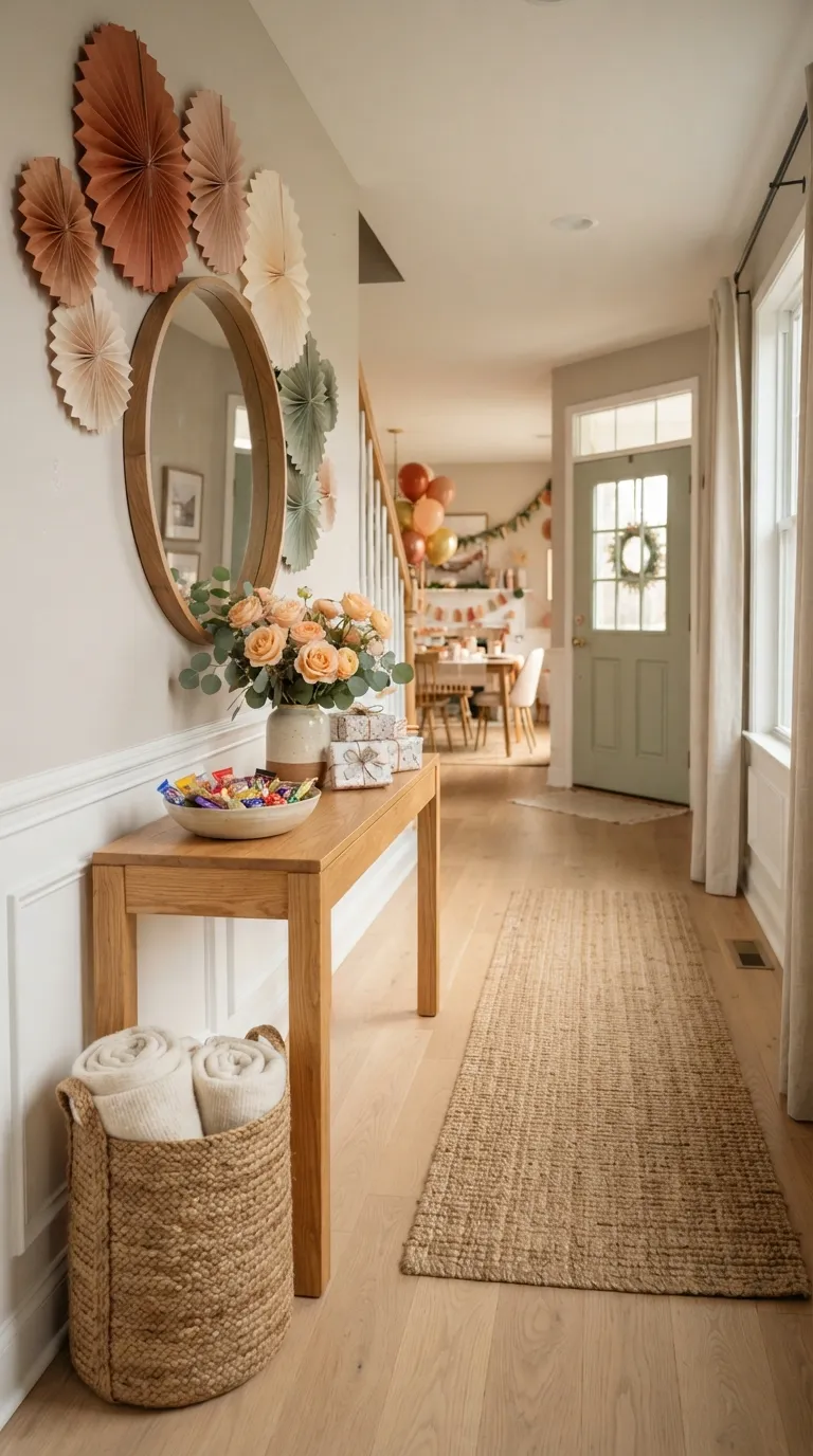 simple birthday party decor ideas at home Decorate the Entryway With Party Details