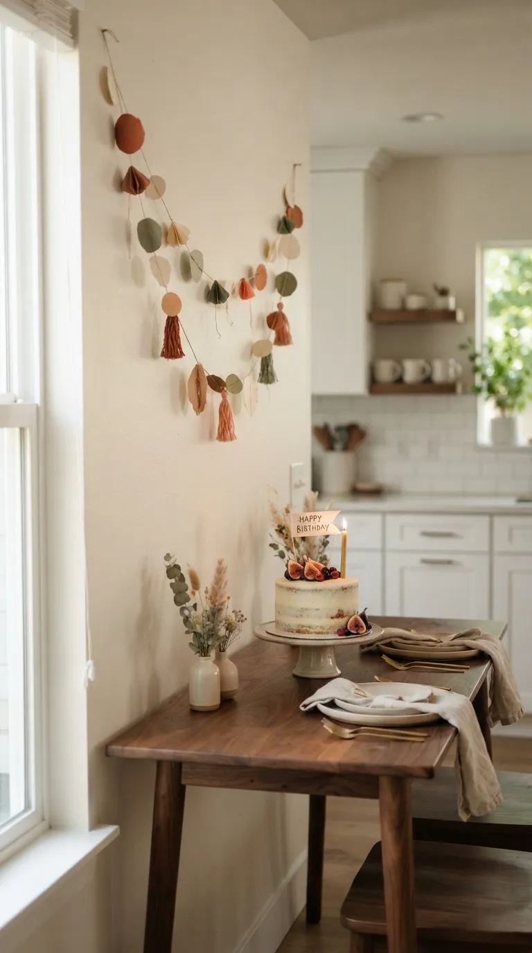simple birthday party decor ideas at home Hang a Simple Paper Garland