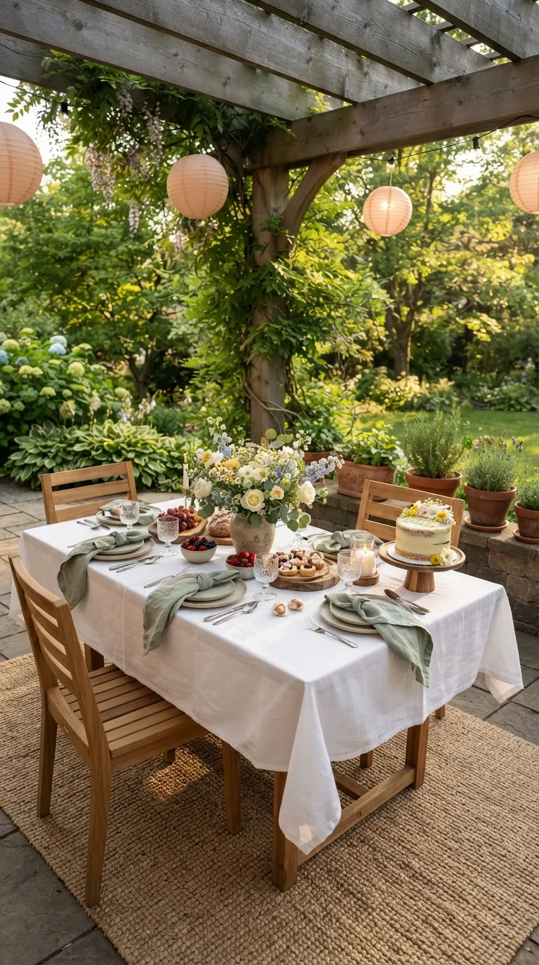 simple birthday party decor ideas at home Set Up a Simple Outdoor Birthday Table