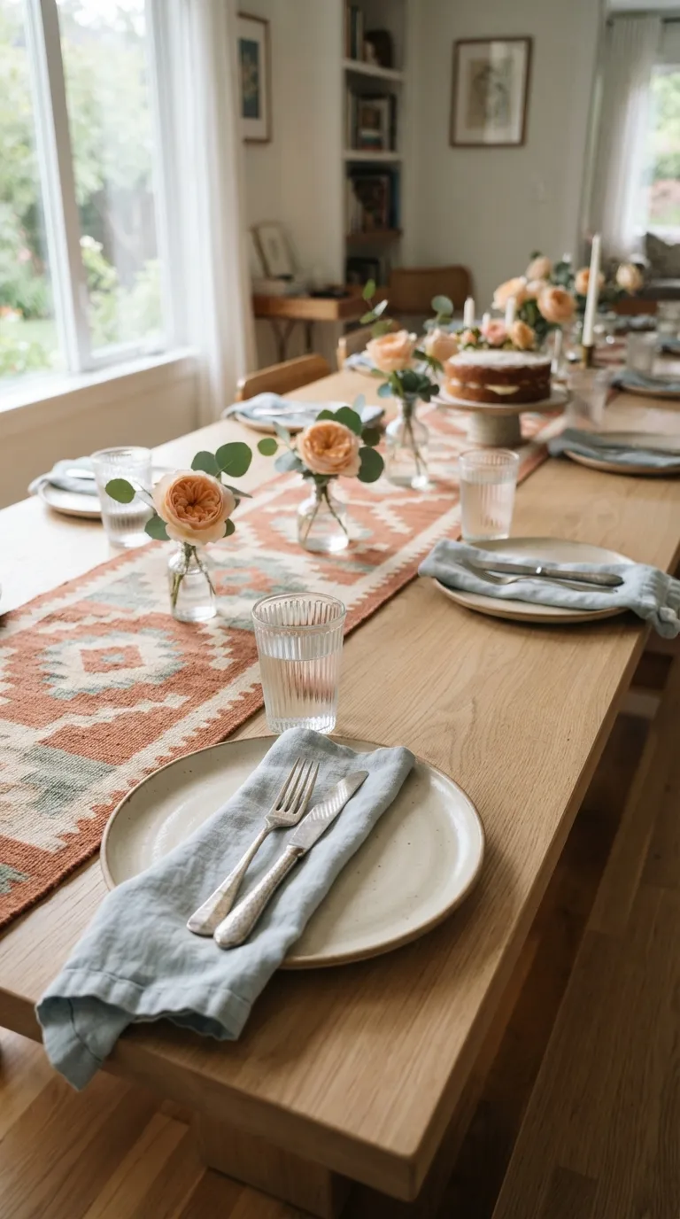 simple birthday party decor ideas at home Use a Birthday Table Runner