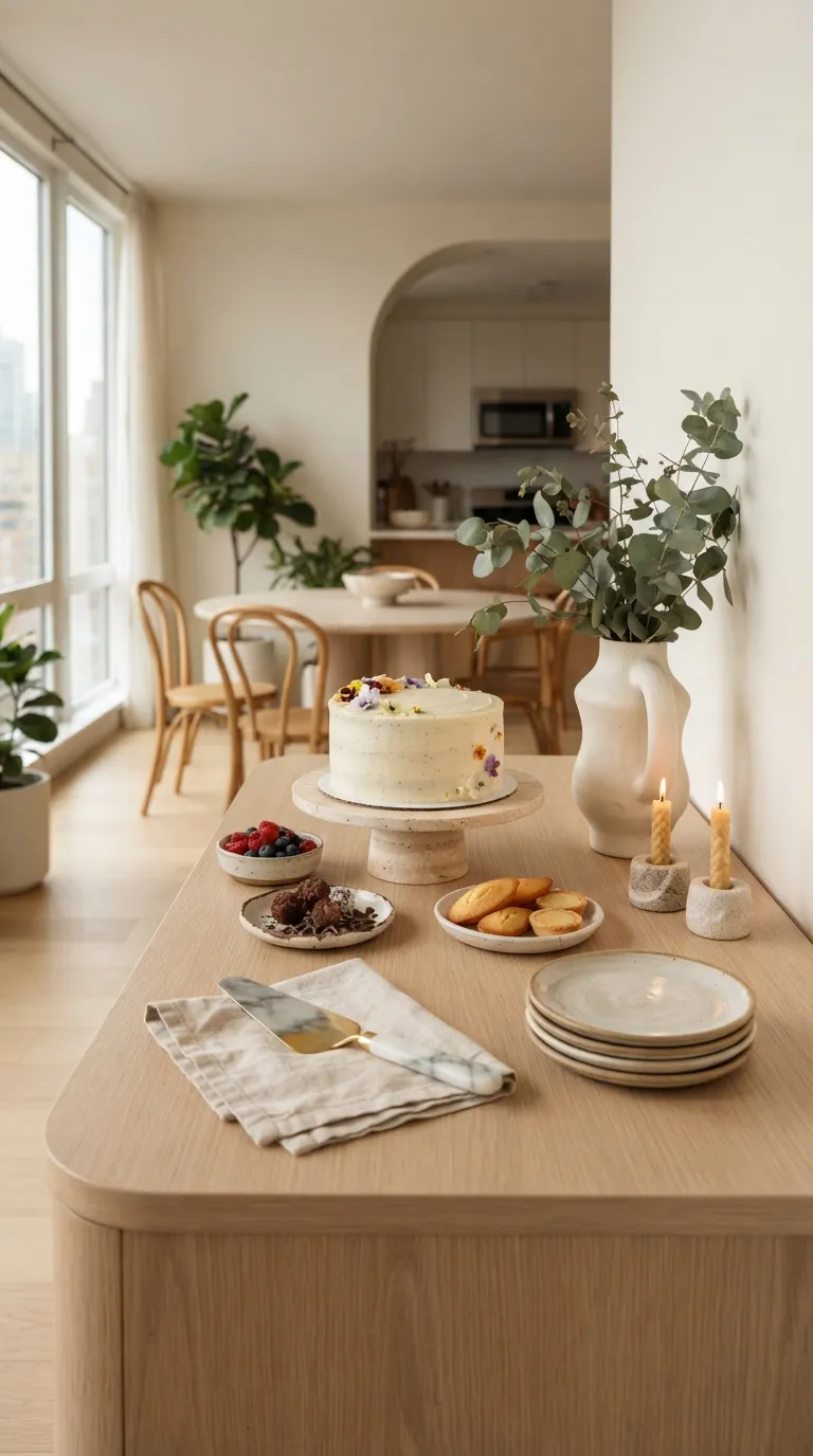 simple birthday party decor ideas for adults Build a Minimalist Birthday Dessert Station