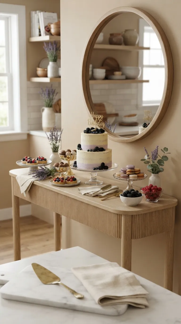 simple birthday party decor ideas for adults Turn a Dessert Table Into the Focal Point