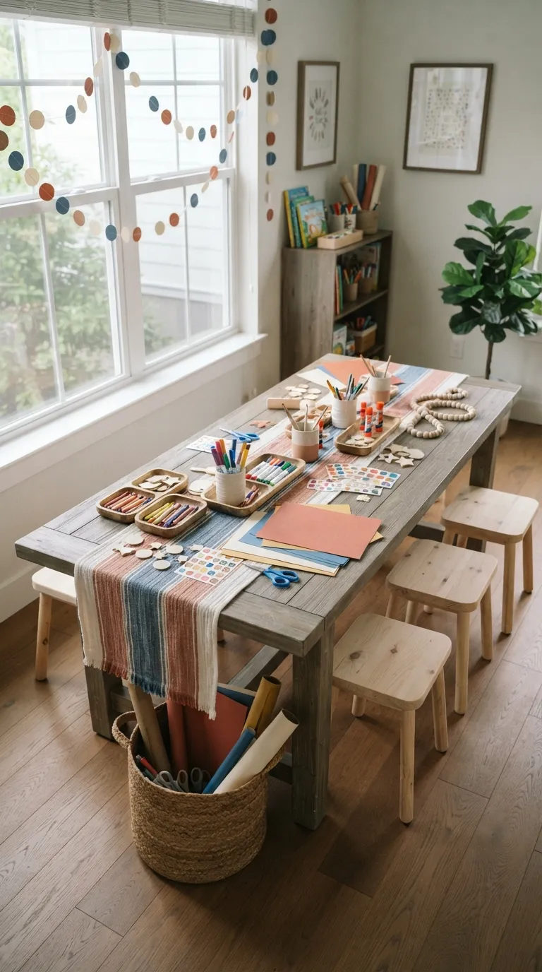 simple birthday party decoration ideas for kids Create a Simple Craft Table