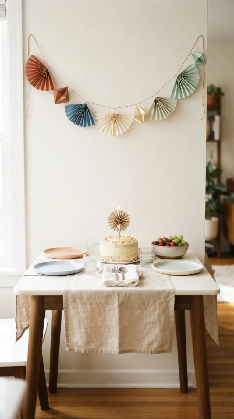 simple birthday party decoration ideas for kids Hang a Simple Paper Garland