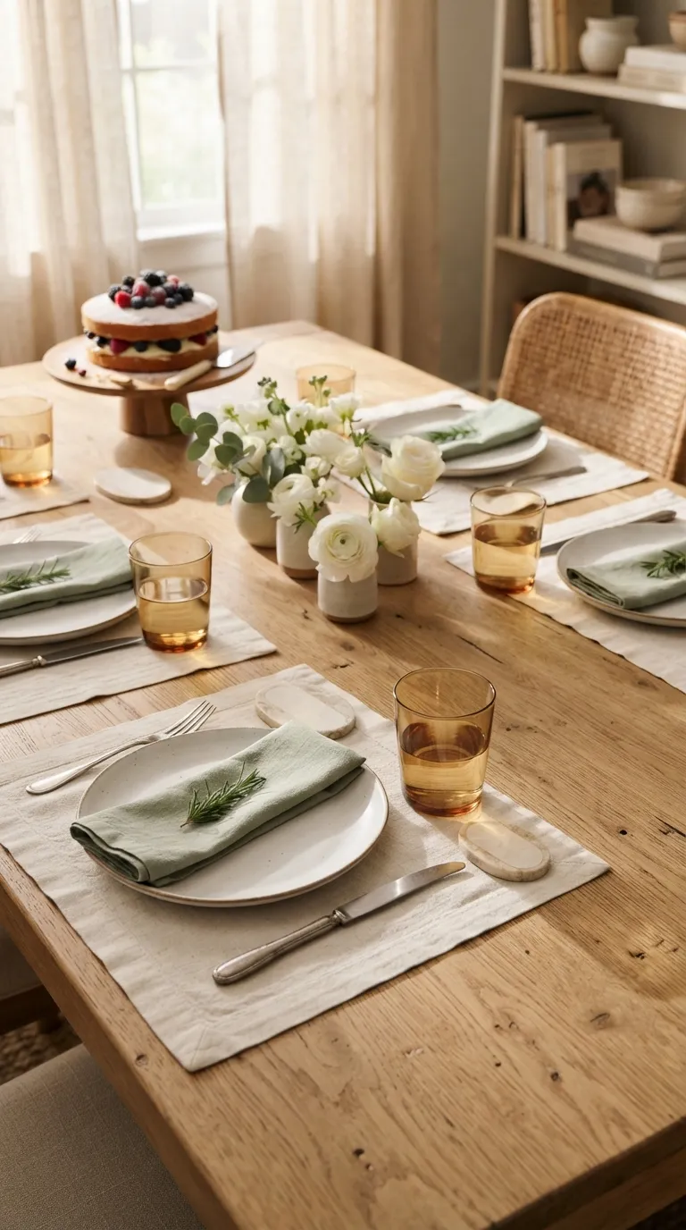 simple birthday table decor ideas Add Personalized Place Settings