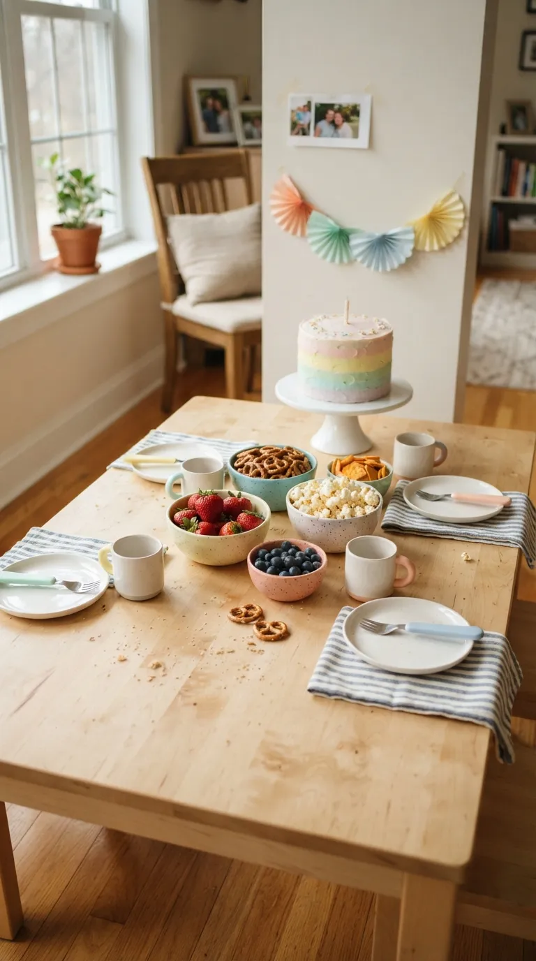 simple birthday table decor ideas Create a Kid-Friendly Snack Station