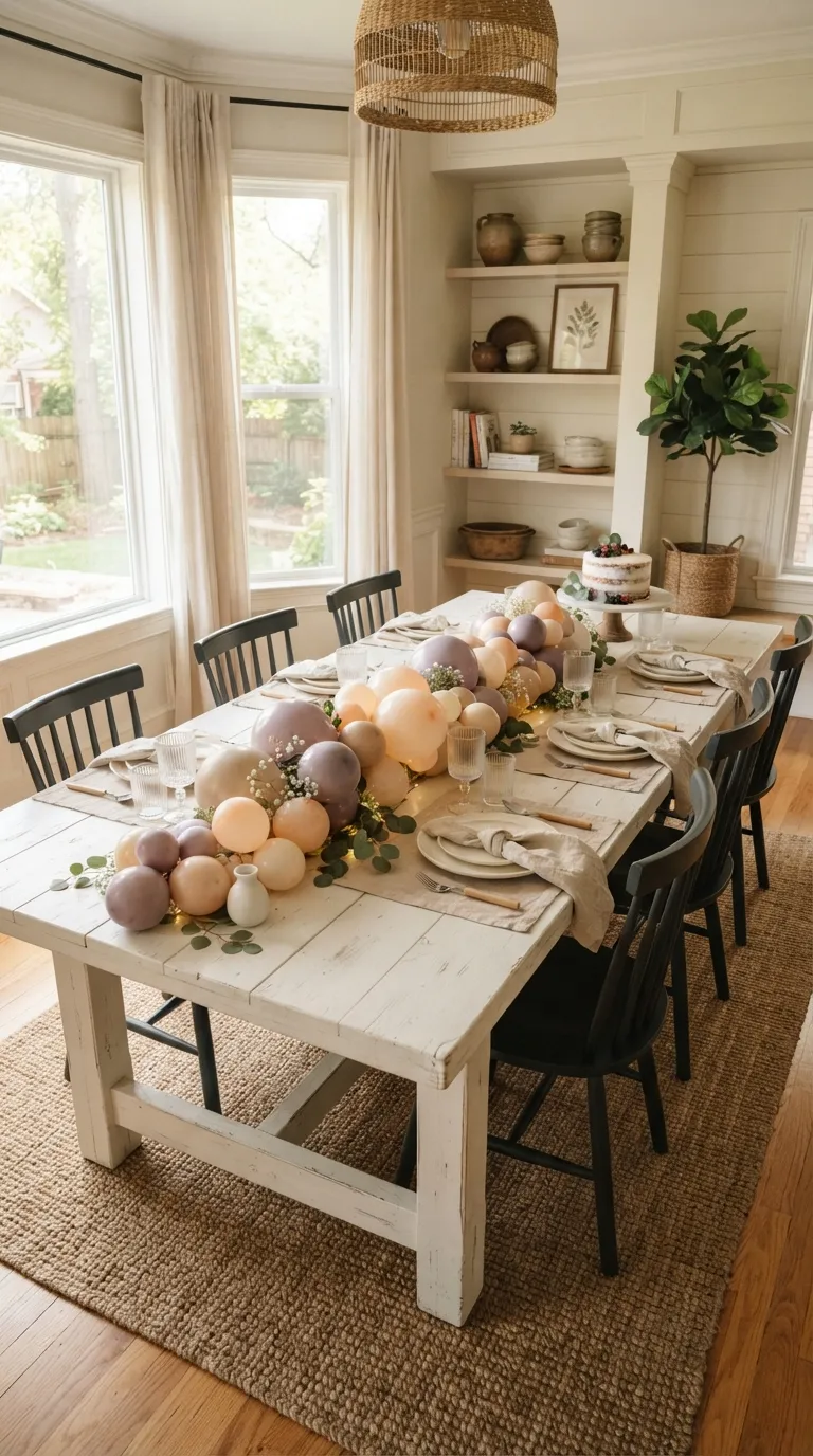 simple birthday table decor ideas Style a Simple Balloon Table Runner