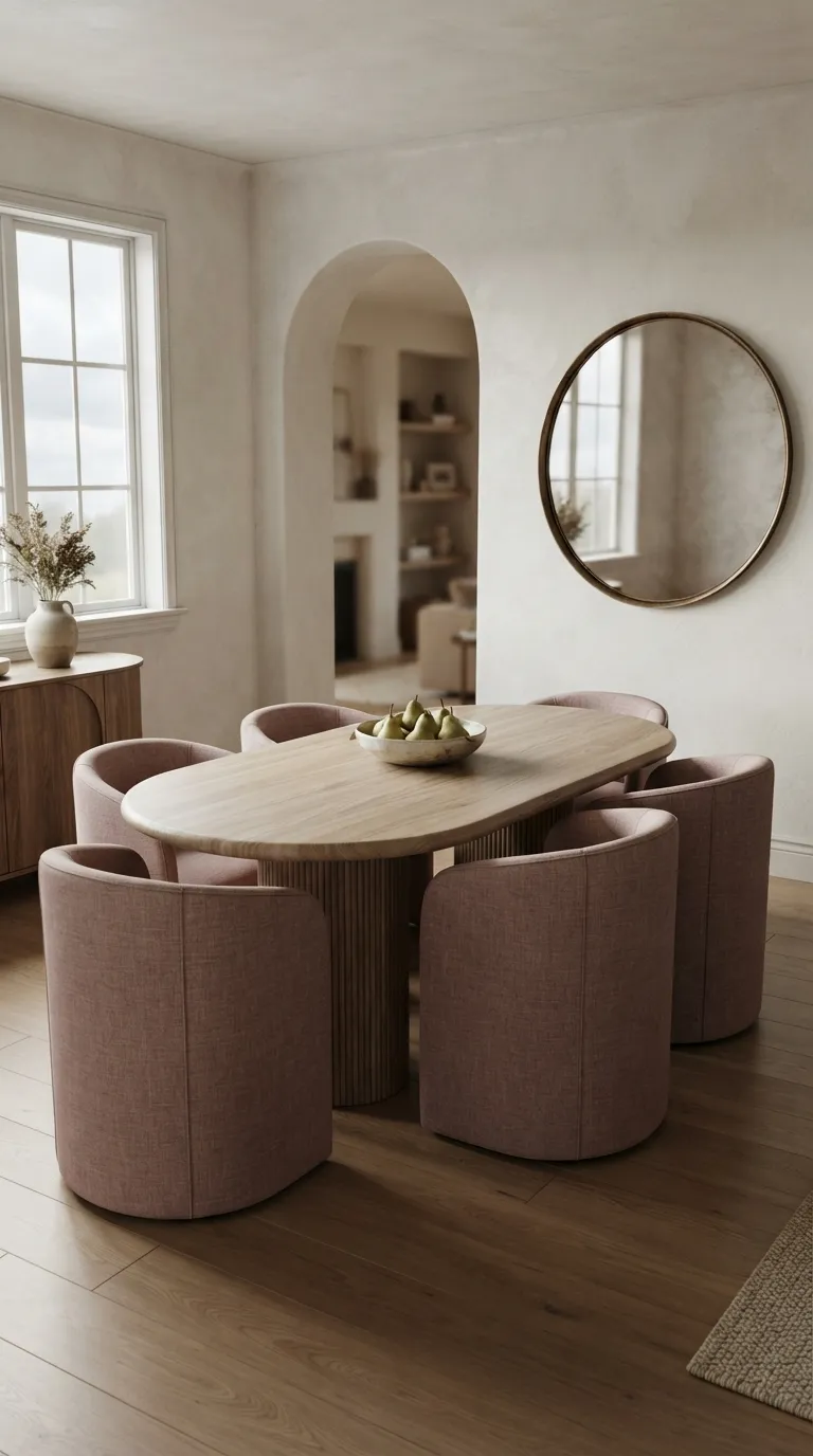 simple dining room decor Curved Furniture Shapes